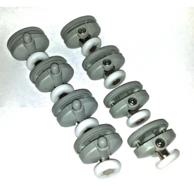 Imagen de Juego de 8 x superior &amp; inferior única mariposa puerta la ducha rodillos/corredores/ruedas 25 mm Diámetro rueda, 4 arriba y abajo L051