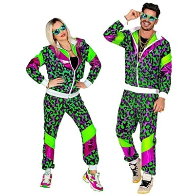 Imagen de WIDMANN MILANO PARTY FASHION disfraz chandal fiesta animal, traje años 80, jogging suit, estilo retro, mal gusto