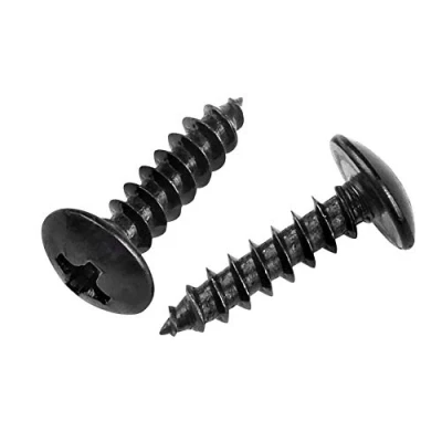 Imagen de Yudesun Autorroscante Tornillos Para Madera Acero Al Carbono Empotrado en Cruz Cabeza Redonda de Hongo Negro M4 M5