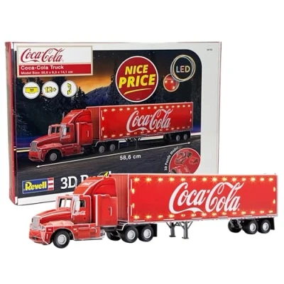 Imagen de Revell 00152 Edition Coca Cola Truck Puzzle 3D (edición LED), Color Rosso