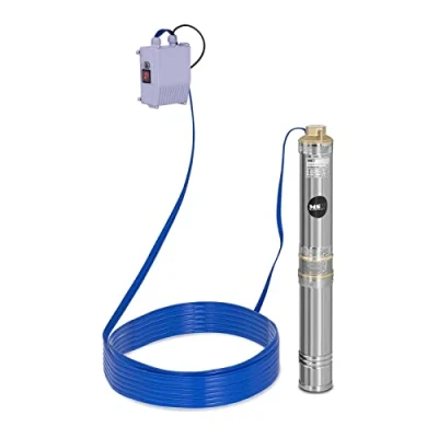 Imagen de MSW Bomba de agua sumergible para pozos SPP44 037 (Caudal máx.: 6.000 l/h, 370 W, Profundidad 43 m, Ø 100 mm, Incl. caja control, Acero inoxidable)