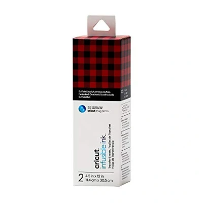 Imagen de Cricut Buffalo Check Ink (2 Unidades) Transferencia de Tinta infusible 2 Hojas 11,4 cm x 30,5 Ideal para Usar con Prensa Tazas, 11.4cm 30.5cm (4.5&quot; 12&quot;), Vinilo Papel