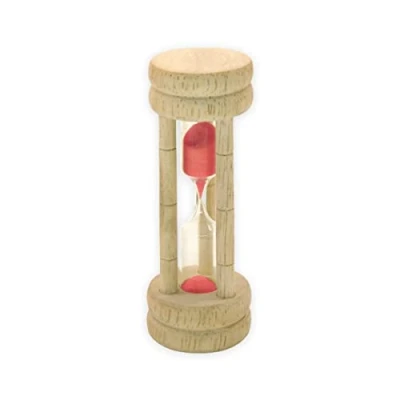Imagen de Fackelmann Temporizador de Huevos con Arena 10 x 3,5 cm Haya, Madera, Beige, 3.5