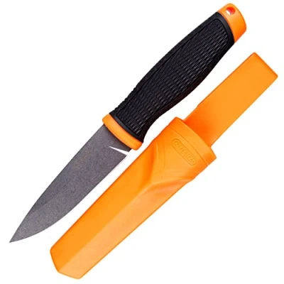 Imagen de Ganzo G806 OR Cuchillo de Hoja fija 8CR14 acero inoxidable Mango ergonómico antideslizante Camping Caza Pesca EDC al aire libre con vaina (Naranja)