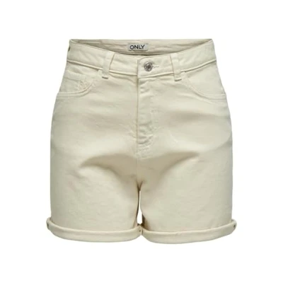 Imagen de ONLY Onljosephine Dnm Azg Noos Pantalones Cortos elásticos Vaqueros, Beige, S para Mujer
