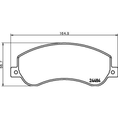 Imagen de HELLA 8DB 355 015 401 Juego de pastillas freno no preparado para indicador desgaste con tornillos pinza accesorios