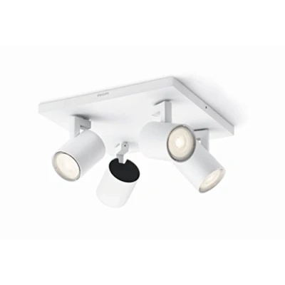 Imagen de Philips myLiving Runner Foco de interior con 4 luces LED, 920 lúmenes, metal, 3.5 W, 24 x 10.9 cm, color blanco
