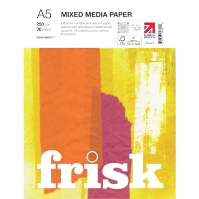 Imagen de Frisk Bloc de Papel Medios Mixtos A5, Blanco