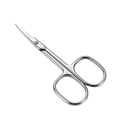 Imagen de JARVISTAR Tijeras profesionales para cutículas y con filo curvado afilado, acero inoxidable, manicura pedicura, 9,3 cm