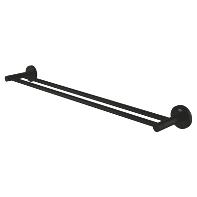 Imagen de GROHE Start Quickfix Toallero doble de metal 654 mm, Negro Mate 412032430