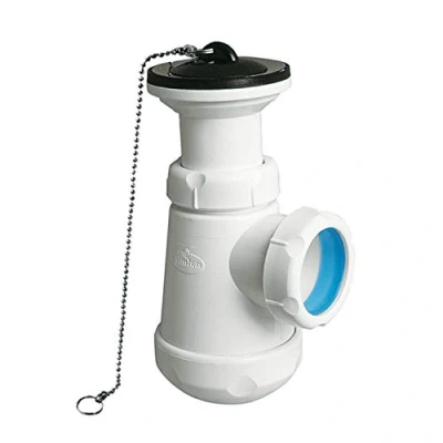 Imagen de Jimtem 004036 Sifon Lavabo Bide S 84, Botella Corto Extensible, 1 1/4 X 63, Blanco