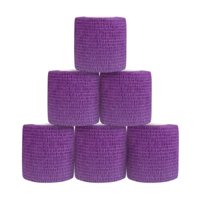 Imagen de Venda Cohesiva 5 cm x 4.5 m Elástica Autoadhesiva Vendaje Deportivo Tape Crossfit 6 Rollos Lila