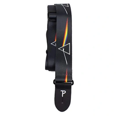 Imagen de Perri&#039;s Leathers Ltd. Correa de guitarra Poliéster Pink Floyd Dark Side of the Moon Producto con Licencia Oficial Ajustable Para guitarras acústicas/bajas/eléctricas Fabricada en Canadá (LPCP 1070)