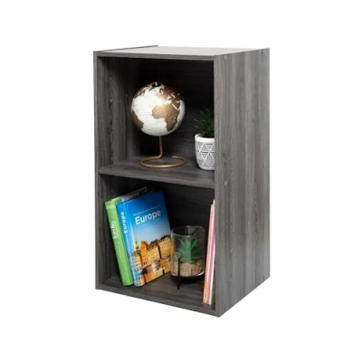 Imagen de Iris Ohyama, Armadietto, Libreria, Armadietto con 2 Ripiani, Grande Capacità, Multifunzionale, Robusto Ufficio, Camera da Letto, Soggiorno Scaffale Base per Ufficio CX 2FN Rovere Grigio