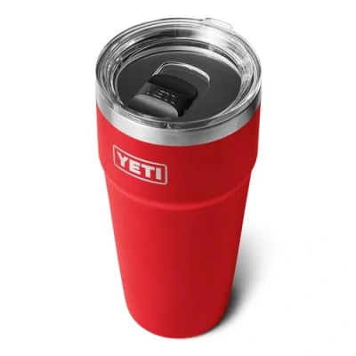 Imagen de YETI Rambler Cup, Vacuum Insulated Stainless Steel Stackable Cup with Magslider Lid, Rescue Red, 30 oz (887 ml)