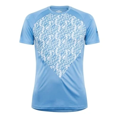 Imagen de Umbro Camiseta gráfica de Entrenamiento Profesional, Azul Claro, M para Hombre