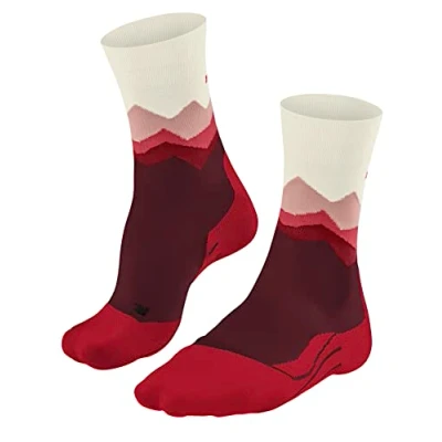 Imagen de FALKE TK2 Explore Crest W SO lana hilo funcional anti ampollas gruesa 1 par, Calcetines para senderismo Mujer, Rojo (Merlot 8117), 39 40