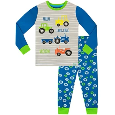 Imagen de Harry Bear Pijamas para Niños Ajuste Ceñido Tractor Multicolor 5 6 Años