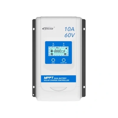 Imagen de EPEVER MPPT Regulador de carga solar DuoRacer 10A, 20A, 30A; 12/24V trabajo automático, para 2 baterías, PV 60V 100V (DR1206N 60V)