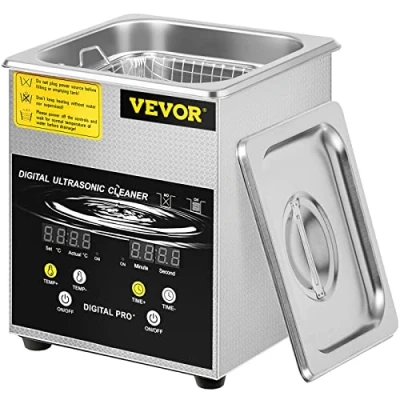 Imagen de VEVOR Limpiador Ultrasónico Mejorado 2 L Calentador de 100 W a 60 Piezas Laboratorio Digital con Temporizador para Limpieza Joyería