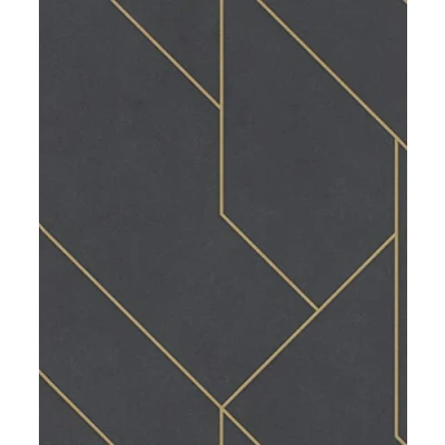 Imagen de Rasch A.S. Création Brick Lane 427431 Papel pintado (10,05 x 0,53 m), color negro y dorado
