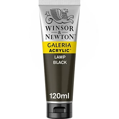 Imagen de Winsor &amp; Newton Pintura Acrílica , 120 ml, Negro (Lamp Black)