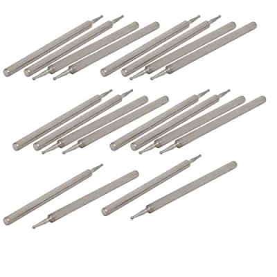 Imagen de sourcing map Mango de 2,35mm Diámetro 0,8mm Cabezal Diamante en Forma Bola Molienda Punta Montado Bit 20pcs