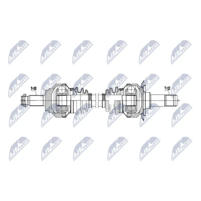 Imagen de NTY NPW BM 223 Árbol de Transmisión Eje trasero izquierda 774mm automática BMW: 7
