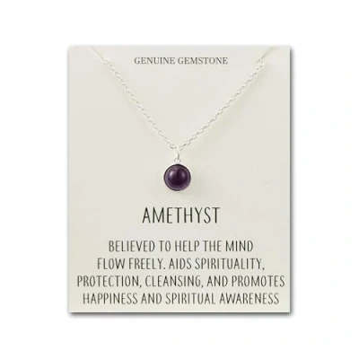 Imagen de Philip Jones Collar de amatista con tarjeta cita