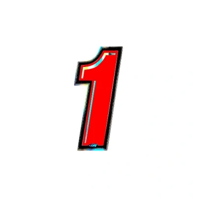 Imagen de 4R Quattroerre.it 13261 Número Racing 1, Rojo, 10 x cm