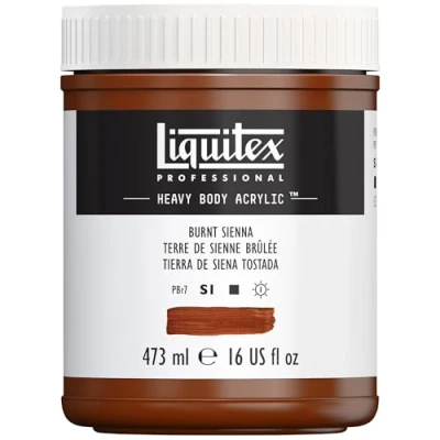 Imagen de LIQUITEX Color acrílico Heavy Body, tierra siena tost transparente, 473 ML