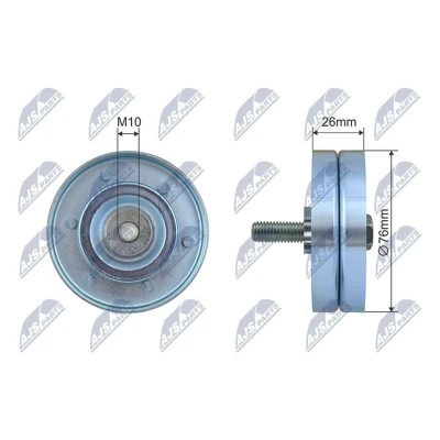 Imagen de NTY RNK PL 045 Rodillo Guia OPEL: Meriva A Monospace, Astra H Hatchback, Corsa C HONDA: CIVIC 7 Hatchback