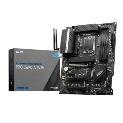Imagen de MSI PRO Z690 A WIFI Placa Base, ATX Soporta Procesadores Intel Core 12th Gen, LGA 1700 14 Duet Rail 55A VRM, DDR5 Memory Boost 6400MHz/OC
