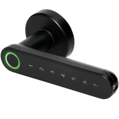 Imagen de ORNO ZS 853 Cerradura conectada con teclado táctil y biométrico, lector de huellas dactilares, Bluetooth 4.0 (Negro)