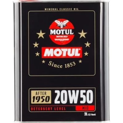 Imagen de Motul Classic Oil 20W 50 2L Aceite de motor 104511 SUZUKI: Samurai SUV, Baleno I Berlina, Wagon R+ Hatchback, MITSUBISHI: PAJERO 1, L200 II Pick up