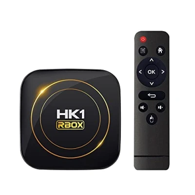 Imagen de Android 12.0 TV Box, HK1 RBOX 4GB RAM 64GB ROM H618 Quad Core 64bit CPU Soporte WiFi 6 Dual 2.4G/5.8GHz Ethernet BT4.2 4K 6K HDR10+ Ultra HD Smart Home Player