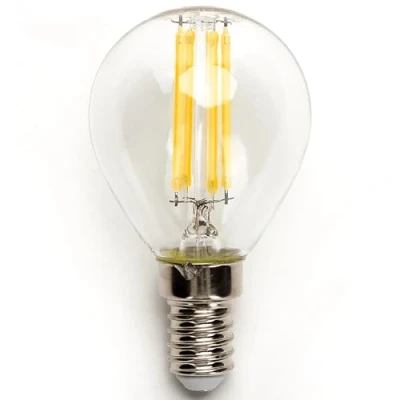 Imagen de Glowster Bombilla filamento LED (transparente) G45 E14 4W
