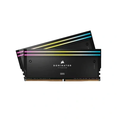 Imagen de CORSAIR DOMINATOR TITANIUM RGB DDR5 64GB (2x32GB) 6000MHz CL30 AMD EXPO Intel XMP iCUE Memoria de Ordenador Compatible Gris (CMP64GX5M2B6000Z30)