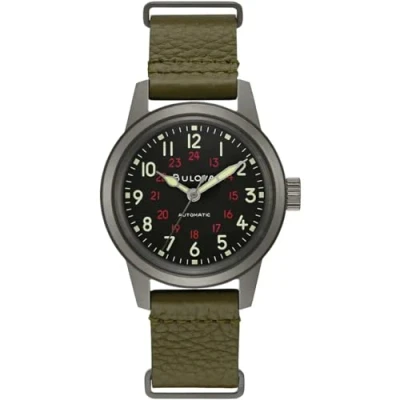 Imagen de Bulova Reloj Analógico para Unisex, Adulto de con Correa en Cuero 98A255