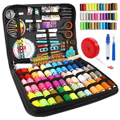 Imagen de TWBEST Kit de costura,264 Piezas Costura,Accesorios Costura Premium,43 Carretes Hilo XL,para el Viajes y Principiantes Emergencias