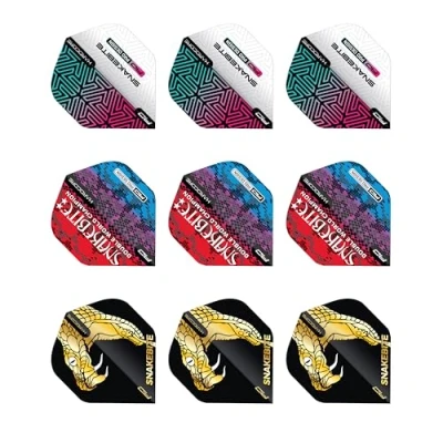 Imagen de RED DRAGON Peter Wright Snakebite Hardcore paquete de 3 juegos por (9 vuelos dardos en total)