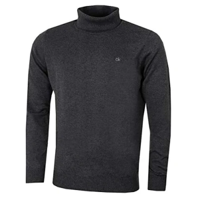 Imagen de Calvin Klein Hombre CK Rollo de Cuello Redondo suéter Charcoal M