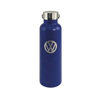 Imagen de BRISA VW Collection Volkswagen Botella aislante de acero inoxidable con logotipo y texto 735 ml (Logotipo VW/Azul)