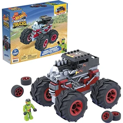 Imagen de Mega Construx Monster Trucks Bone Shaker Coche de Juguete Bloques construcción, Incluye Figura, para niños +5 años (Mattel GVM27)