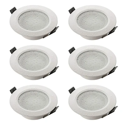 Imagen de SEBSON 6x Foco empotrable Techo para baño (IP44) incl. GU10 casquillo (LED/Halógeno) Orificio de montaje ø70mm, ø90x29mm, redondo, aluminio blanco