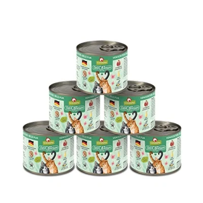 Imagen de GranataPet Delicatessen Wild Pur, Comida húmeda para Gatos, pienso sin Cereales y azúcares, Gatos con Alto Contenido de Carne aceites, 6 x 200 g