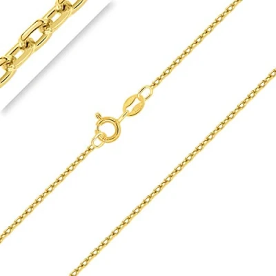 Imagen de PLANETYS Cadena de Plata Ley 925 Chapado en Oro 18K Malla Forzada Diamantada 1.5 mm ancho 60 cm longitud