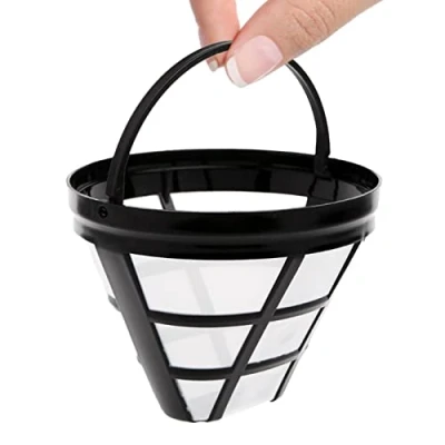 Imagen de Filtro café tamaño 4, Reutilizable en Forma cónica, 8 12 Tazas Reutilizable, Goteo Lavable, sin Papel para Hacer anual