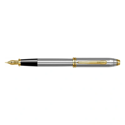 Imagen de Cross Townsend Pluma Estilográfica, Plumín Medio, Medalist (Cromo y Oro de 23 KT)