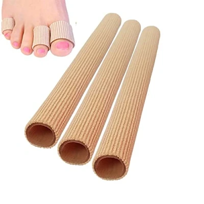 Imagen de Juego de 3 protectores para dedos los pies, tubulares silicona, vendajes gel, 1,5 x 15 cm